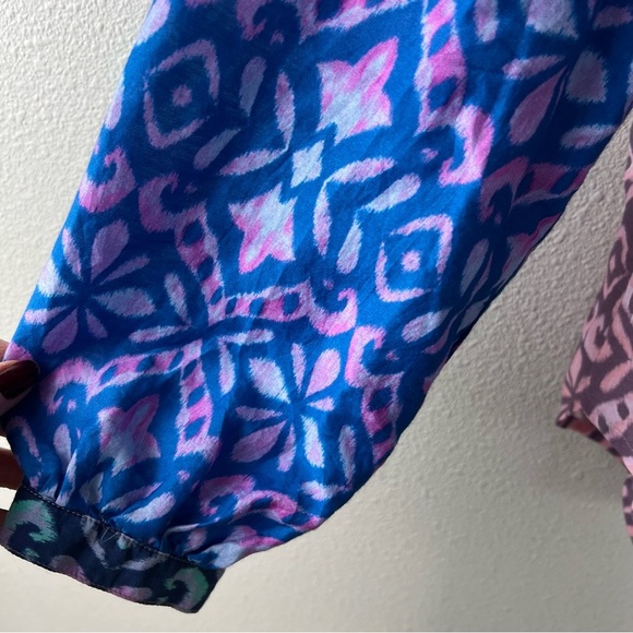 NWOT XiRENA Fiesta Huntley Crew Neck Long Sleeve Blouse Cotton Silk Boho Medium - Picture 9 of 13